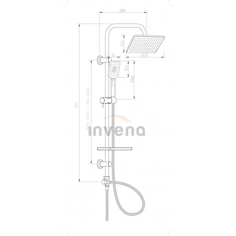 Душевая система Invena Nyks AU-32-001 - 251880