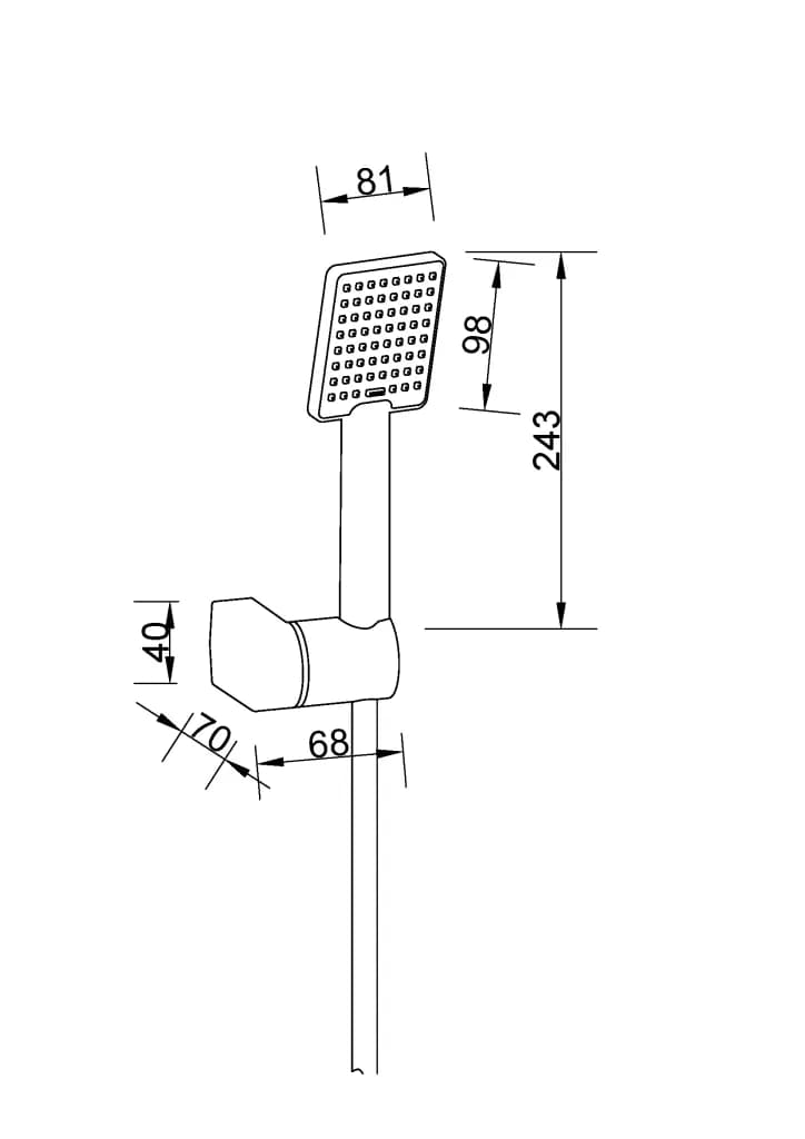 Душовий міні набір Invena Patras, чорний, AU-31-M04 - 746130683