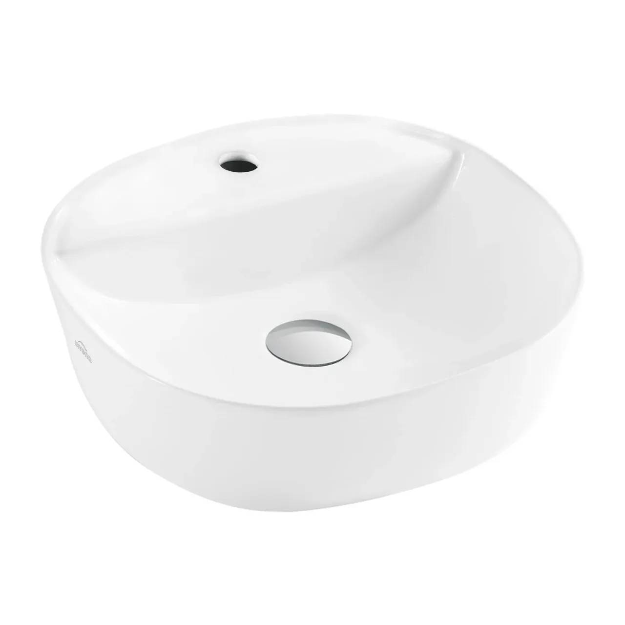Раковина накладна, кругла, 40 см, з переливом PEJTO, CE-17-001 - 252396