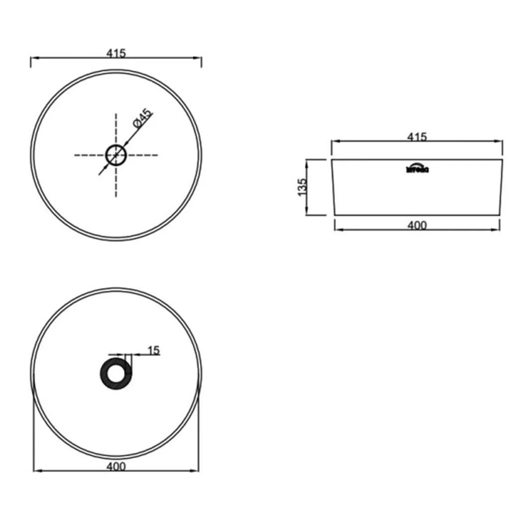 Раковина Invena Keto CE-14-001 накладная керамическая - 252444