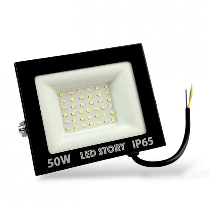 Led прожектор 50Вт 4250Лм IP65 SMD 220В 6500К на штативі 3 метри - 285528108