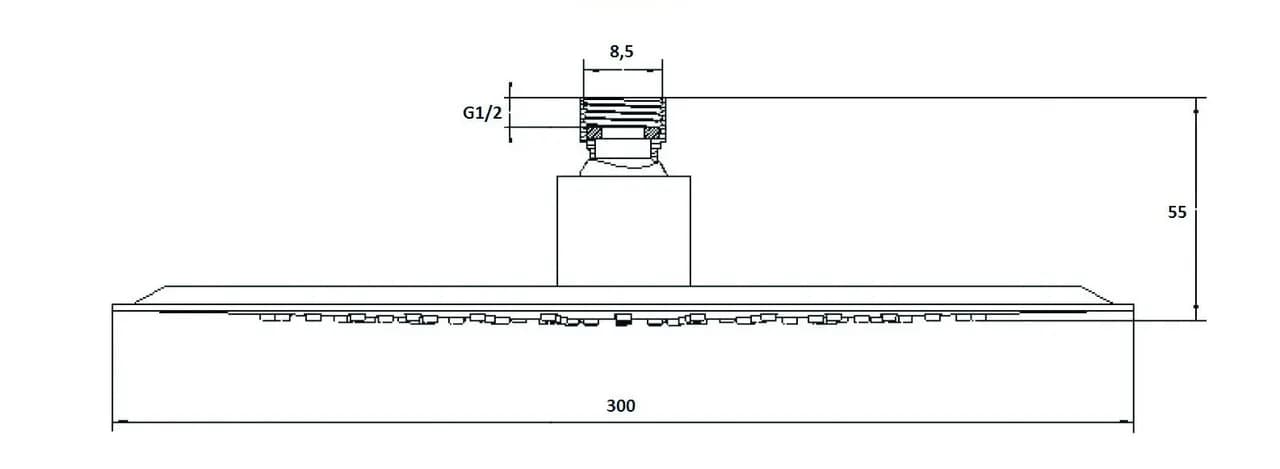 Верхний душ Invena Eco Pax 30 EXE, SC-D1-018 - 400909102
