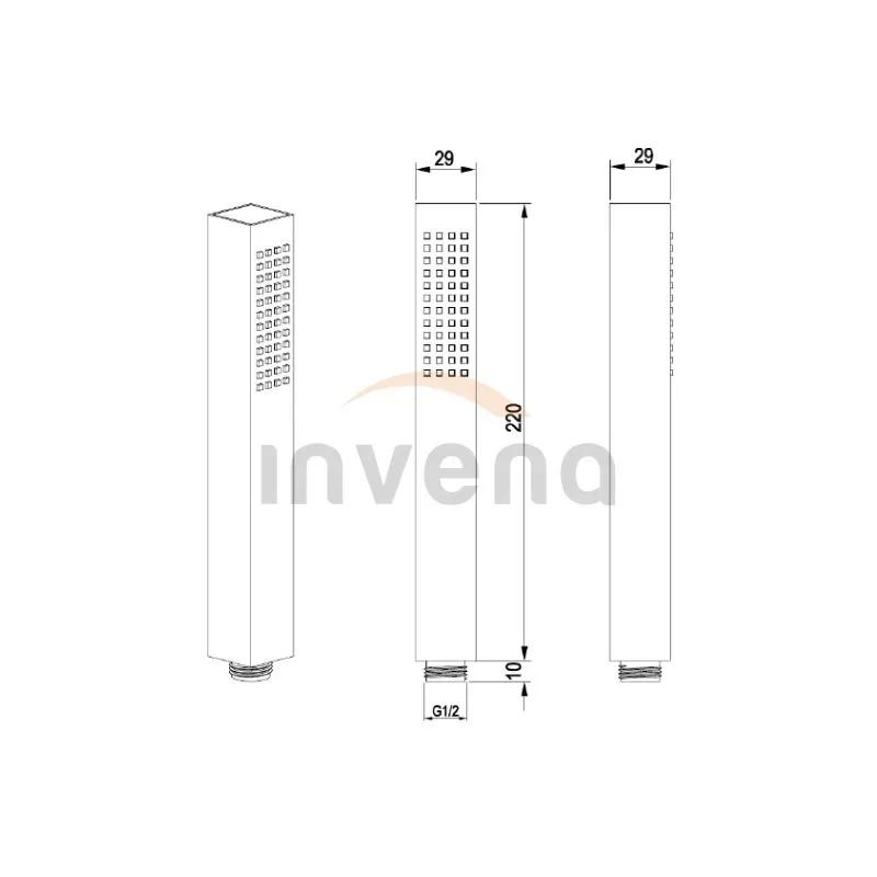 Лійка для душу Invena Svart AS-92-004 - 252962