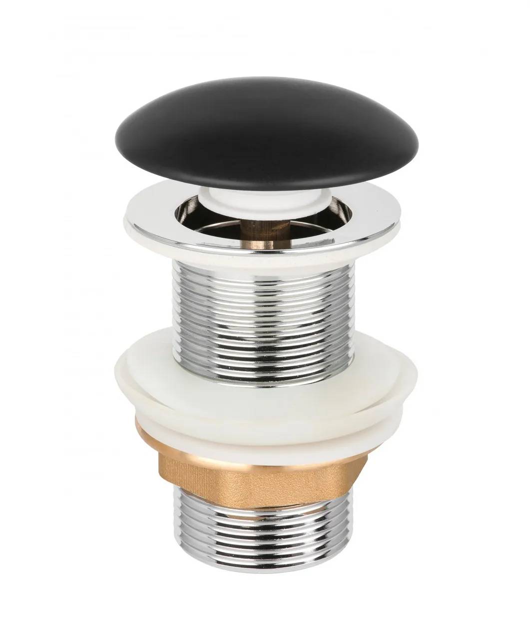 Донний клапан Invena, click-clack, чорний, матовий, керамічний грибок SC-B1-CBP - 253101