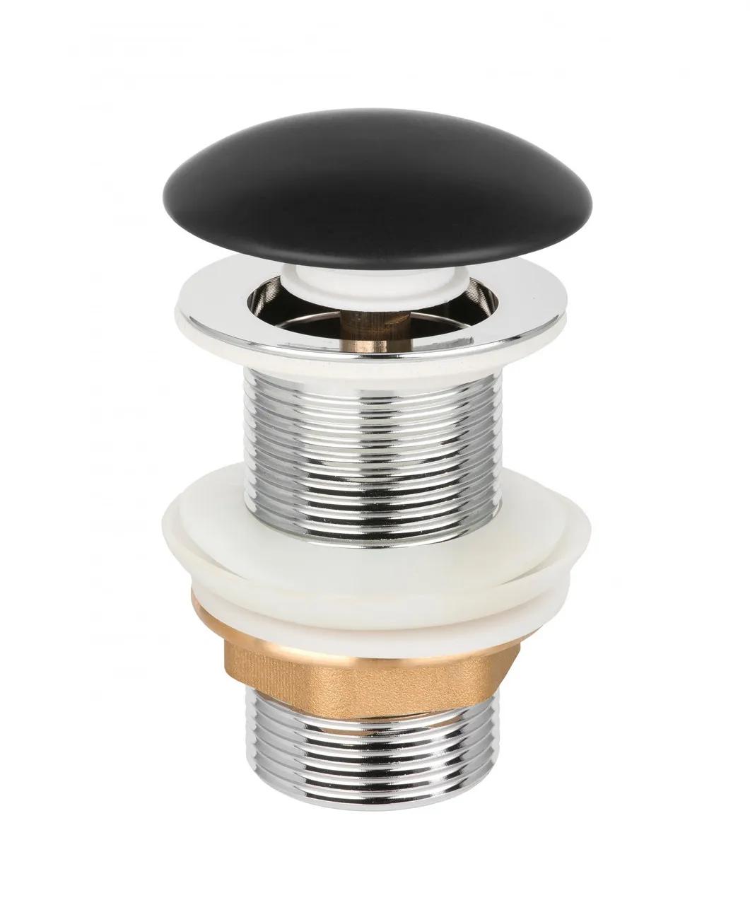 Донний клапан Invena, click-clack, чорний, матовий, керамічний грибок SC-B1-CBP - 253101