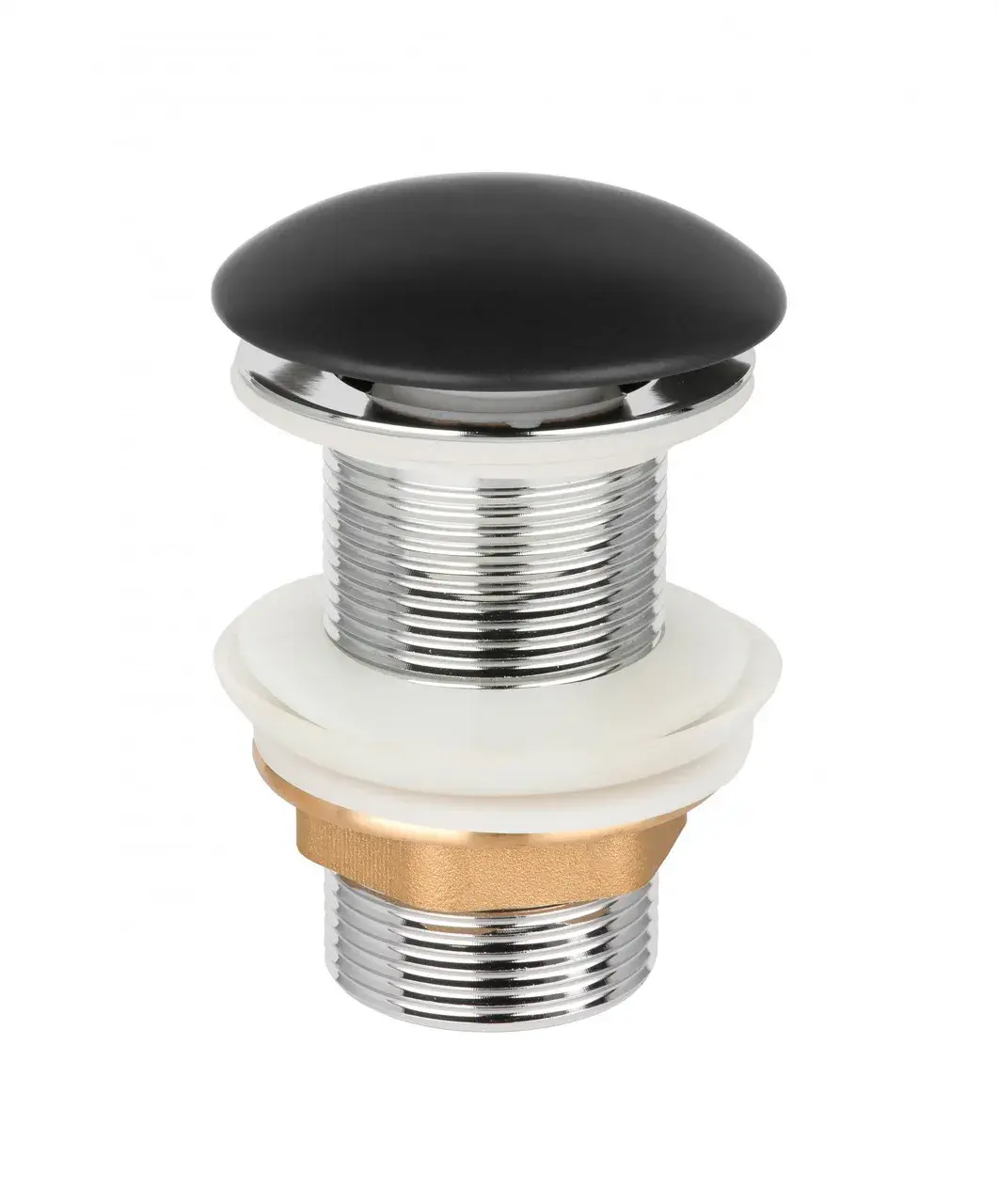 Донний клапан Invena, click-clack, чорний, матовий, керамічний грибок SC-B1-CBP - 253102