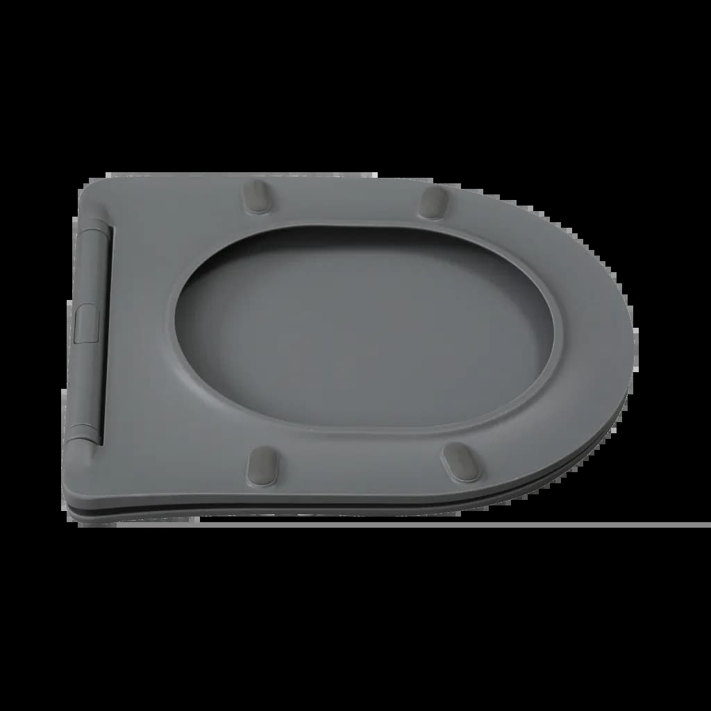 Унітаз підвісний Invena Tavro безобідковий (Rimless) з сидінням Soft-Close, сірий матовий - 103068509