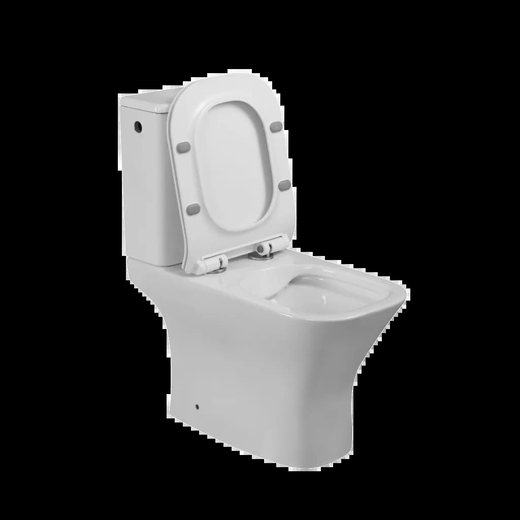 Унітаз-компакт Invena Nyks безобідковий (Rimless), квадратний, з сидінням Soft-Close - 588633977
