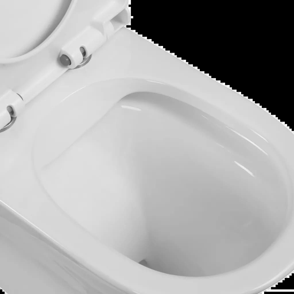 Унітаз-компакт Invena Siros безобідковий (Rimless), круглий, з сидінням Soft-Close - 977003978