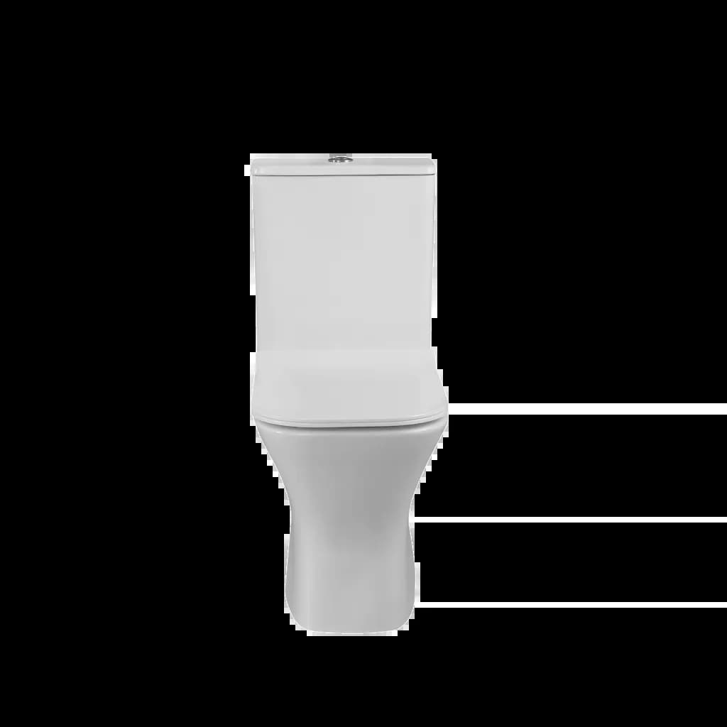 Унітаз-компакт Invena Verso Rimless квадратний з нижнім підведенням - 668052067