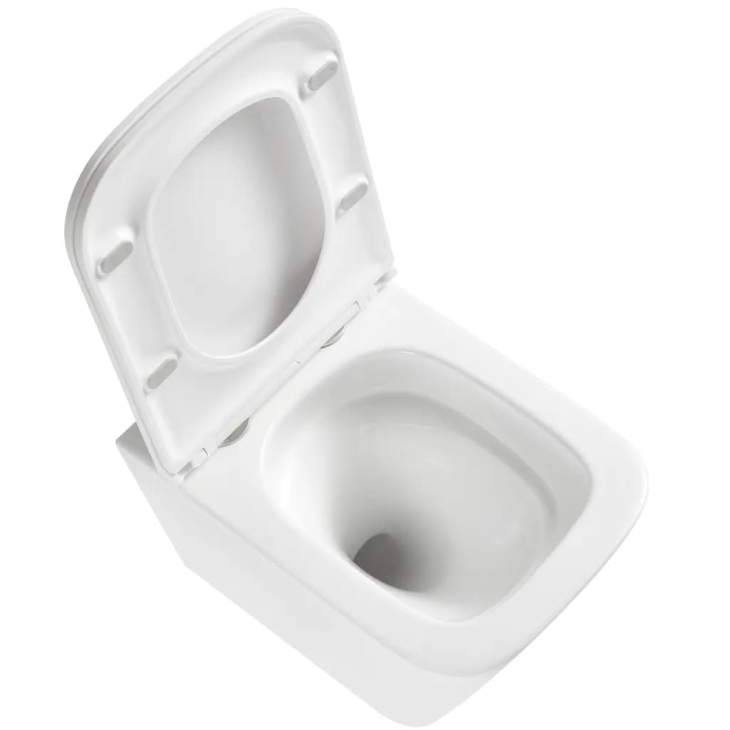 Підвісний унітаз Invena Florina безободовий, з вільнопад кришкою, прямокутний, QFS CE-94-001 - 064798434