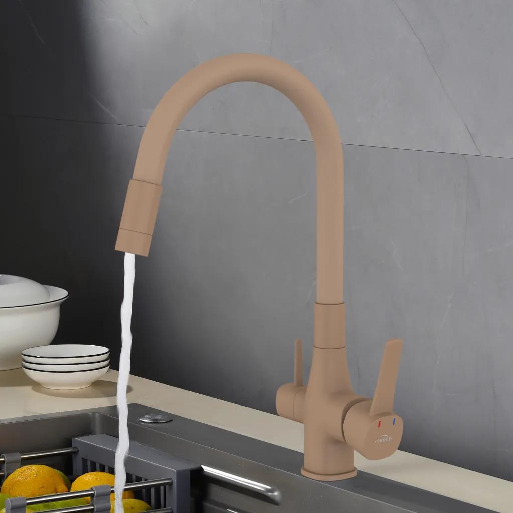 Кухонний змішувач із фільтром бежевий GLAMOUR BZ-02-F03 - 253441
