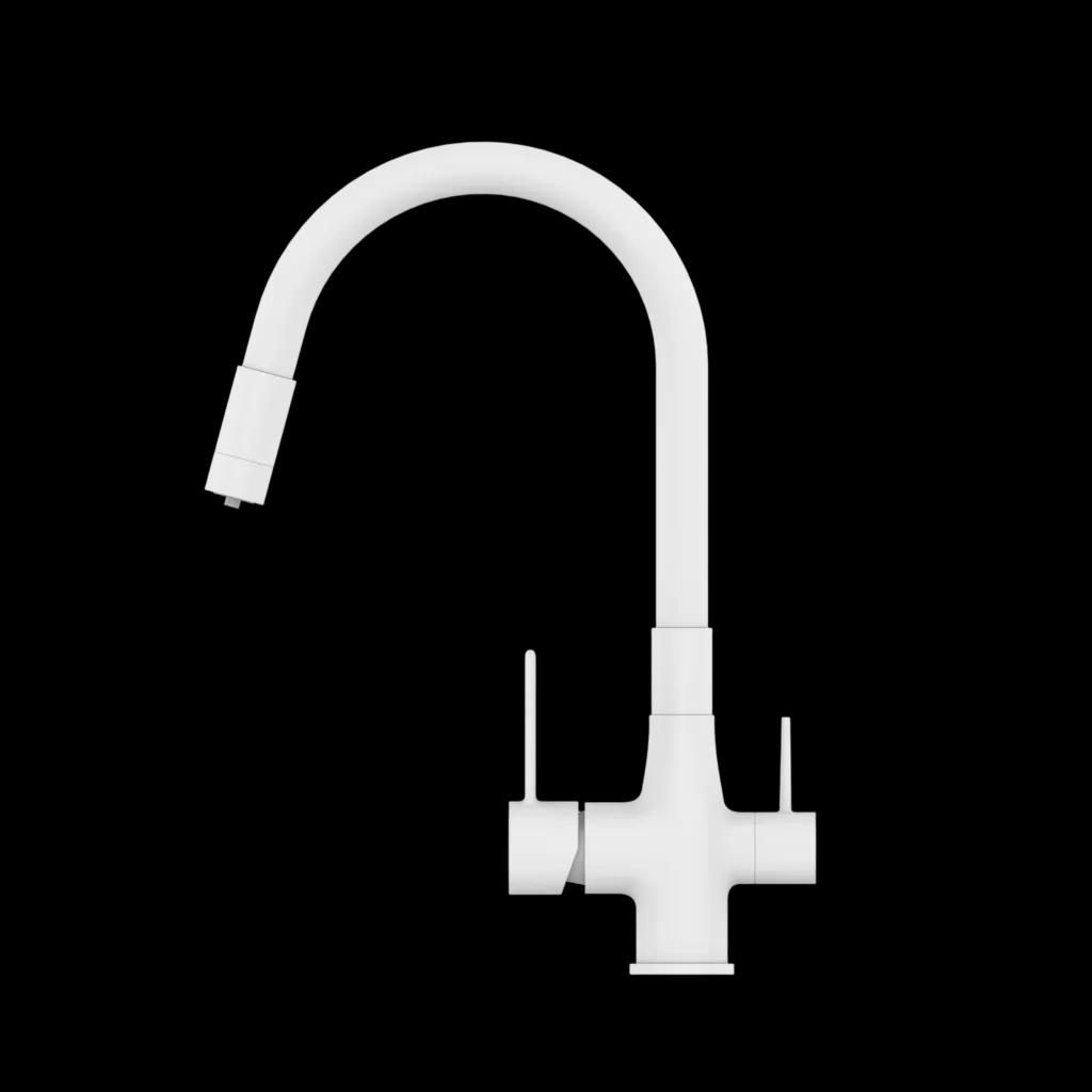 Смеситель кухонный с фильтром белый GLAMOUR BZ-02-F02 - 253446