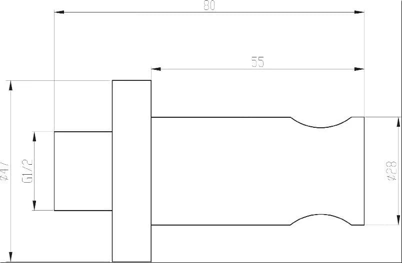 Підвід кутовий з тримачем для лійки Invena SC-P1-002 кругла розета - 924553066