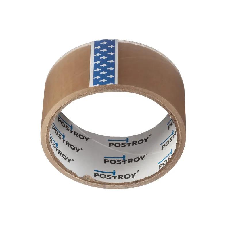 Клейка стрічка Postroy скотч пакувальний 50 м x 45 мм (101-043) - 255749