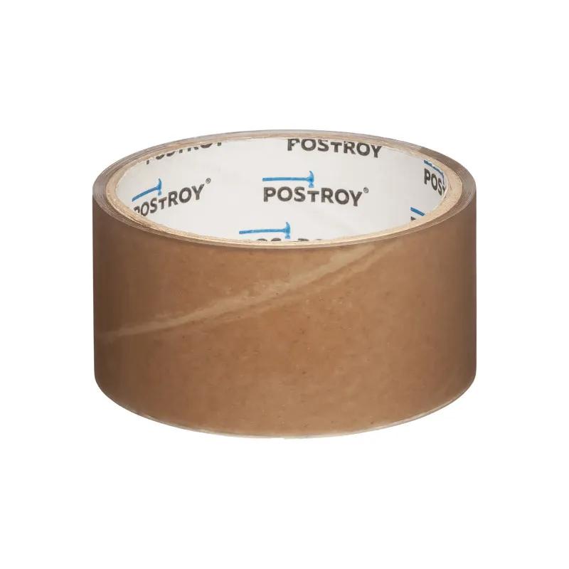 Клейка стрічка Postroy скотч пакувальний 50 м x 45 мм (101-043) - 255755