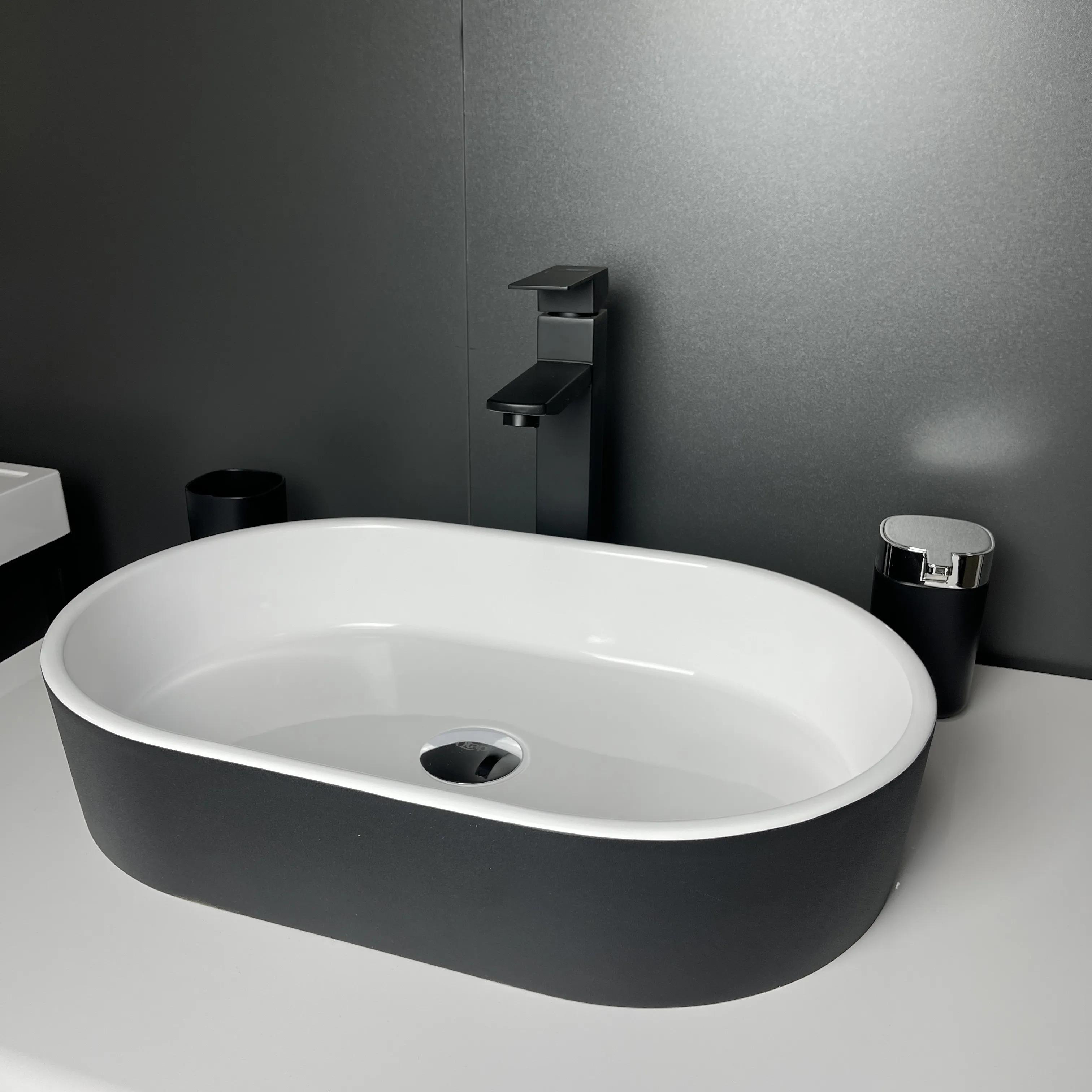 Умивальник Adamant Beste New Black\White glossy - 255952