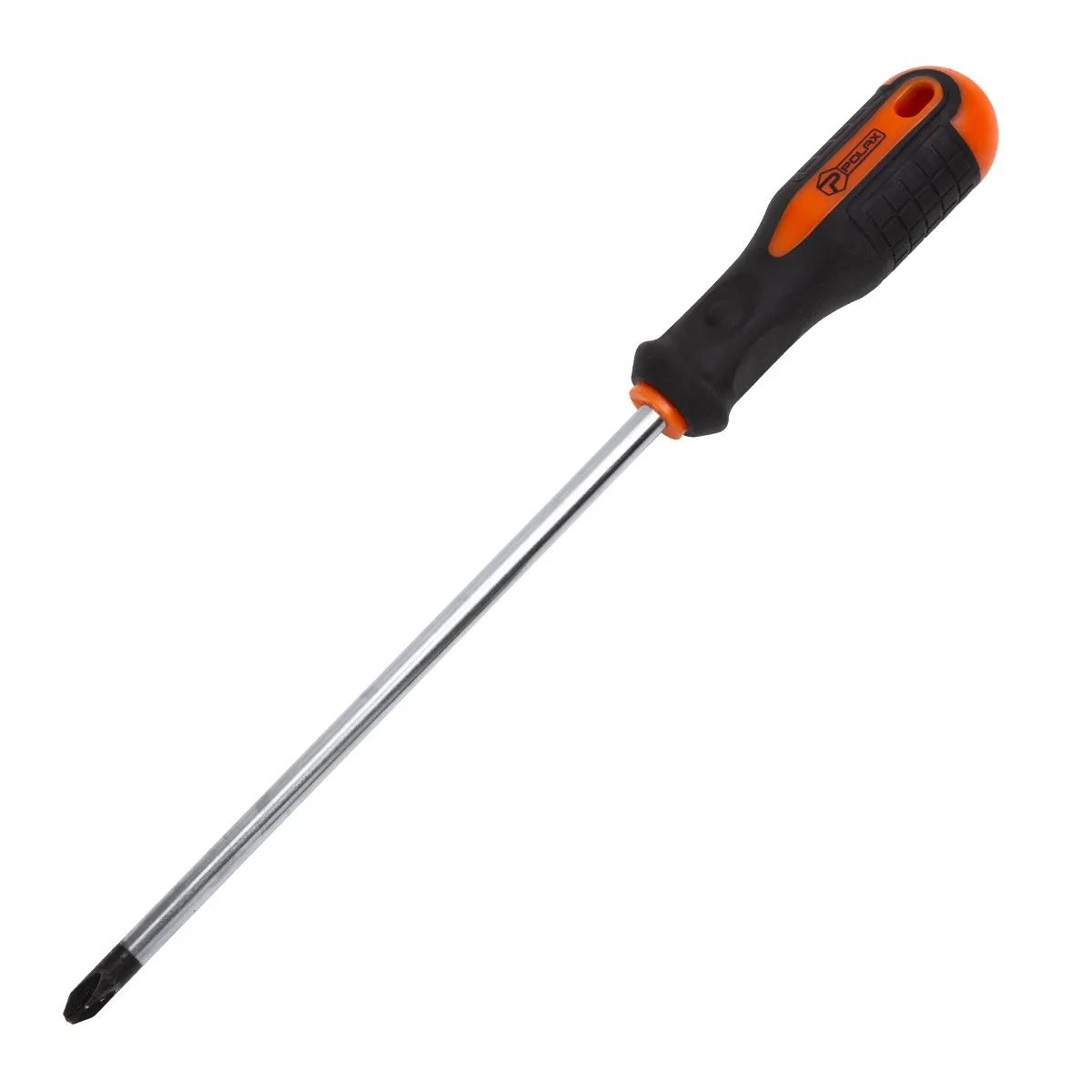 Отвертка Polax крестовая PH3 х 200, Cr-V (51-062) - 258372