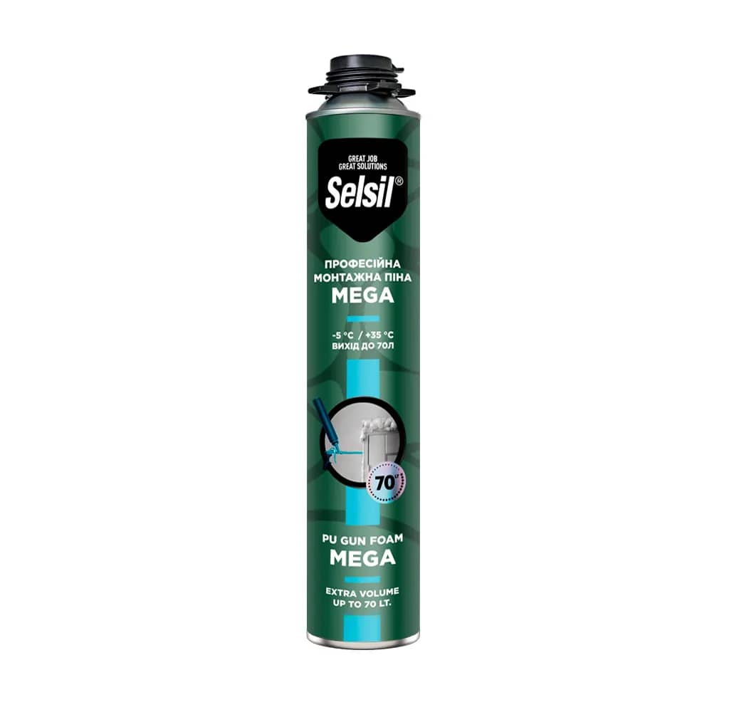 Пена монтажная профессиональная Selsil Megafoam 875 мл/70 л - 259263