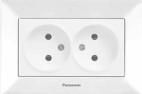 Розетка 2-на Panasonic Arkedia Slim, біла - 035593795