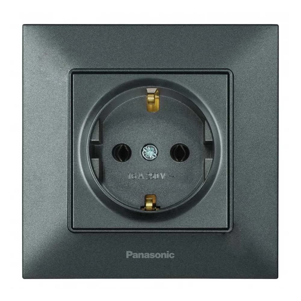 Розетка з з/к Panasonic Arkedia Slim, димч. - 858665383
