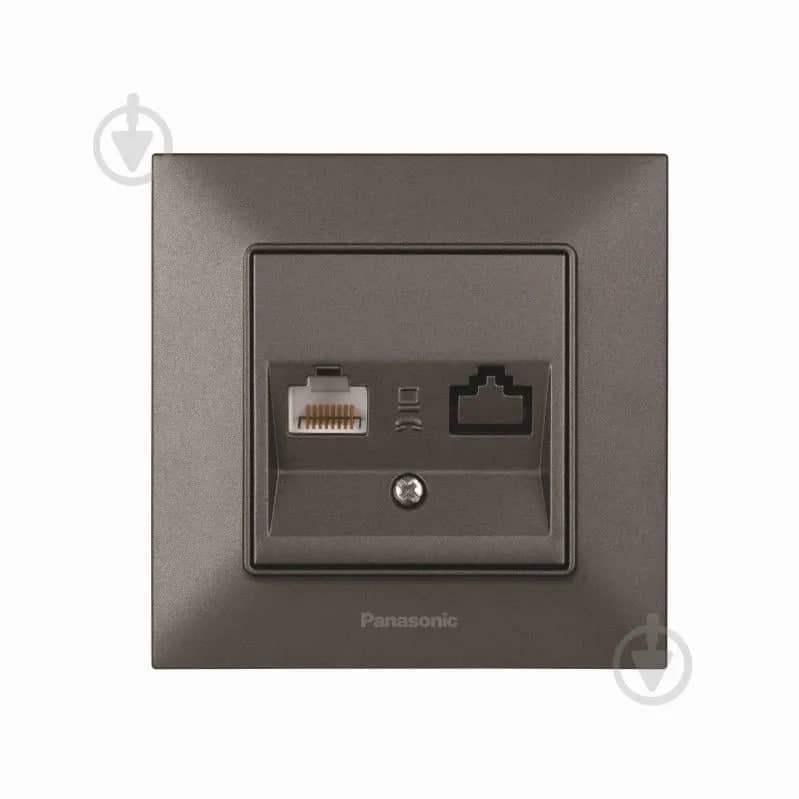 Розетка РС Рanasonic Arkedia Slim RJ45 CAT6e, димч. - 259381