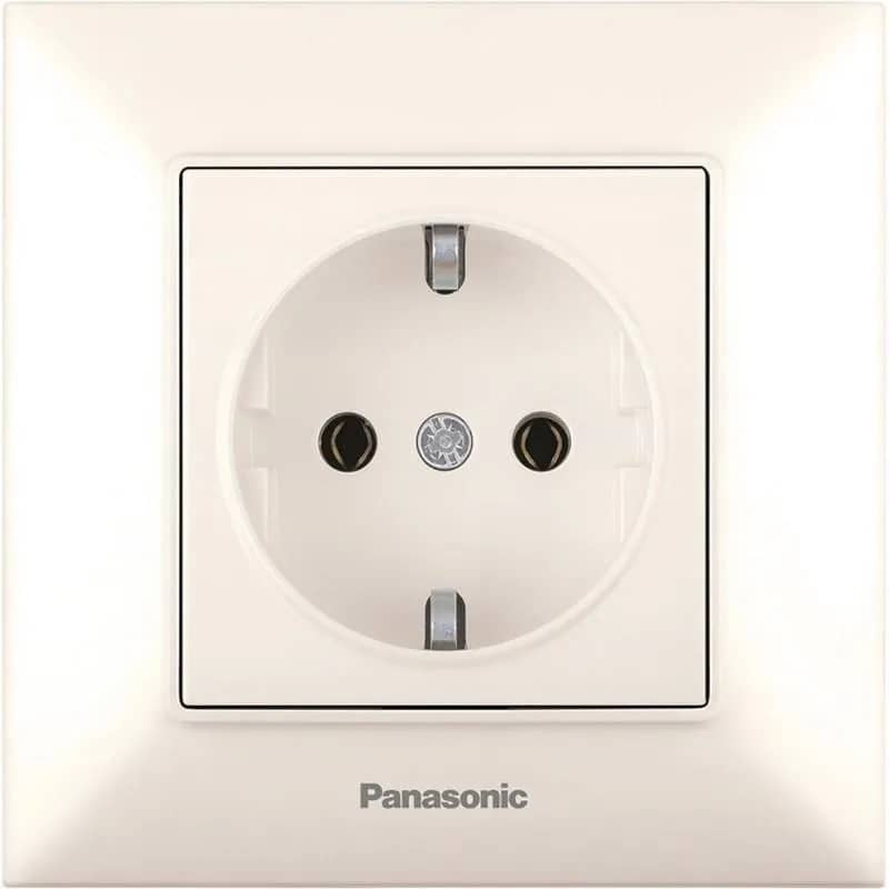 Розетка Panasonic Arkedia Slim з з/к, крем - 175551747