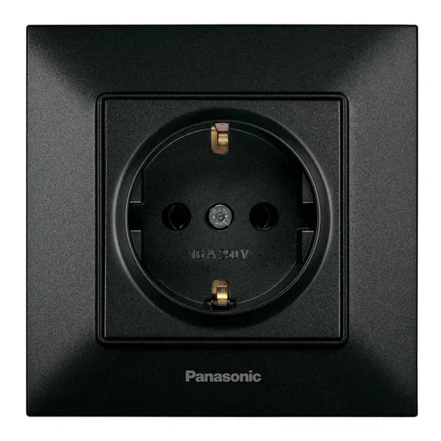 Розетка Panasonic Arkedia Slim з з/к, чорн. - 436251731