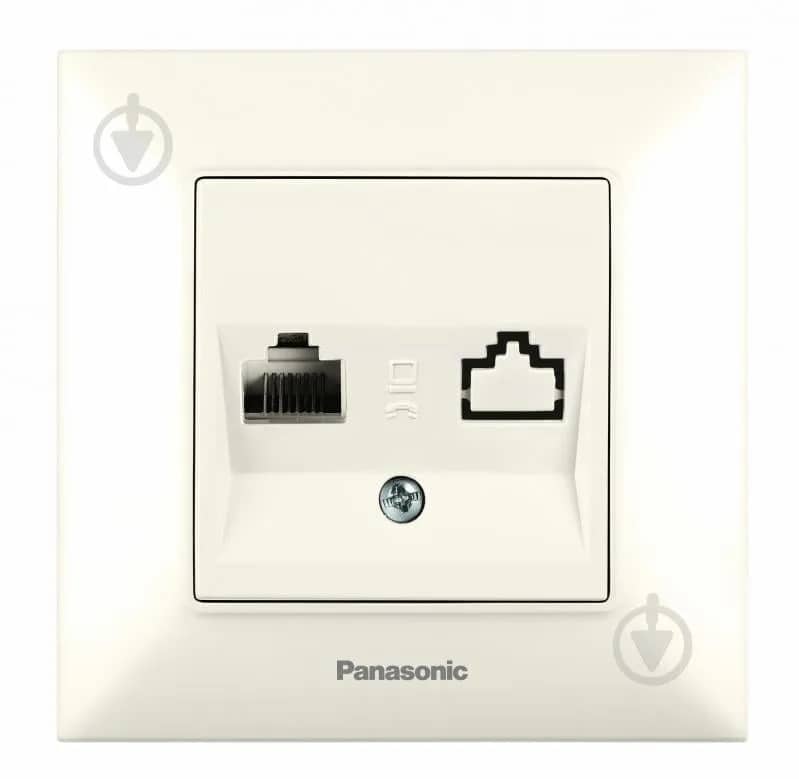 Розетка Panasonic Arkedia Slim РС RJ45 CAT6e, крем - 065218022