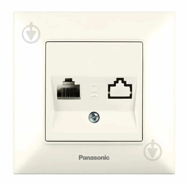 Розетка Panasonic Arkedia Slim РС RJ45 CAT6e, крем - 065218022