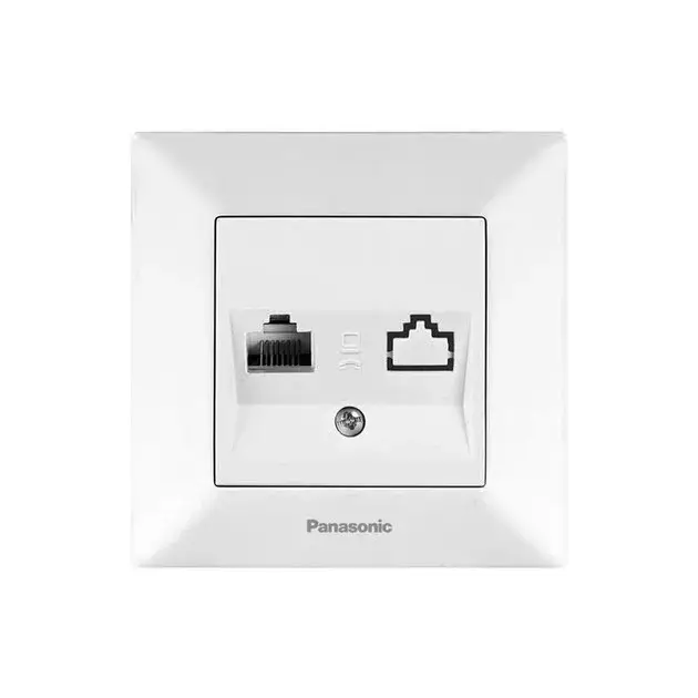 Розетка РС RJ45 CAT6e Panasonic Arkedia Slim, біла - 259405