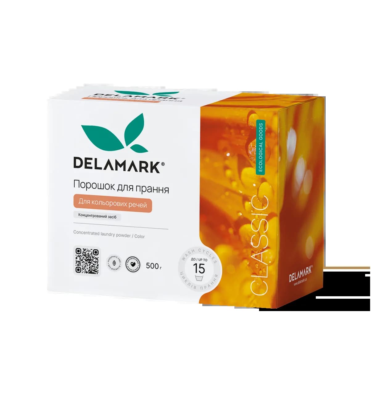 Концентрированный бесфосфатный стиральный порошок Delamark Colour 500 г (4820152330055) - 265316