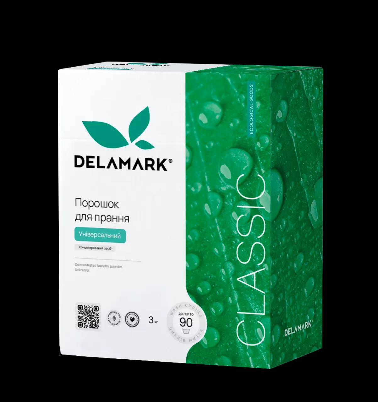 Концентрований безфосфатний пральний порошок Delamark Universal 3 кг (4820152330017) - 265323