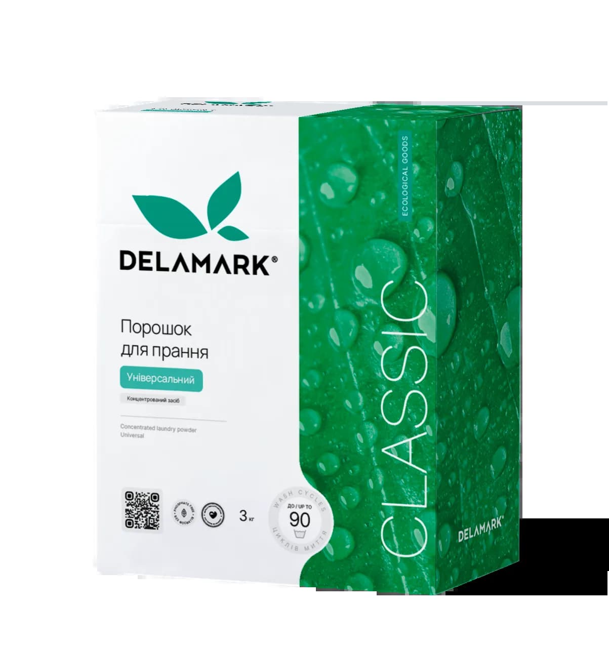 Концентрований безфосфатний пральний порошок Delamark Universal 3 кг (4820152330017) - 265323