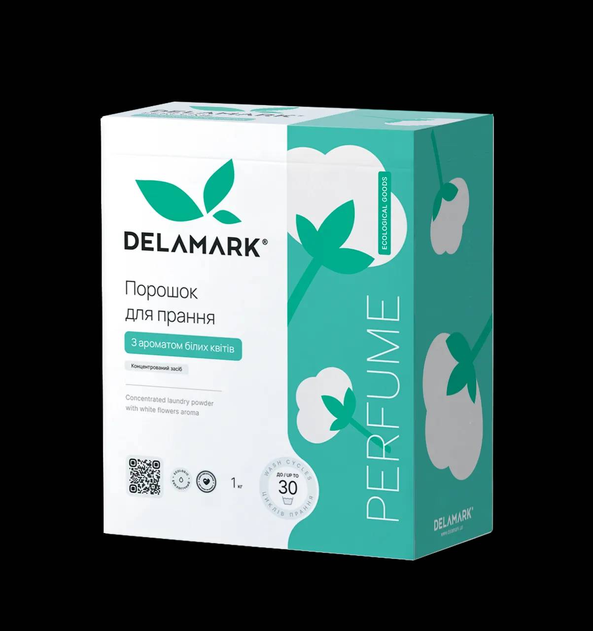Концентрированный бесфосфатный стиральный порошок DeLaMark Universal с ароматом белых цветов 1 кг (4820152330215) - 265324