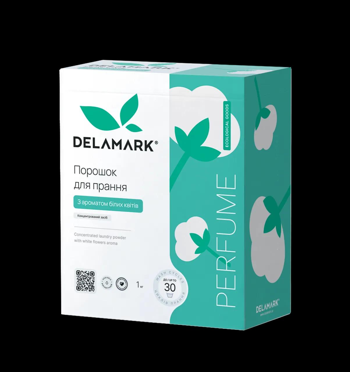 Концентрированный бесфосфатный стиральный порошок DeLaMark Universal с ароматом белых цветов 1 кг (4820152330215) - 265324