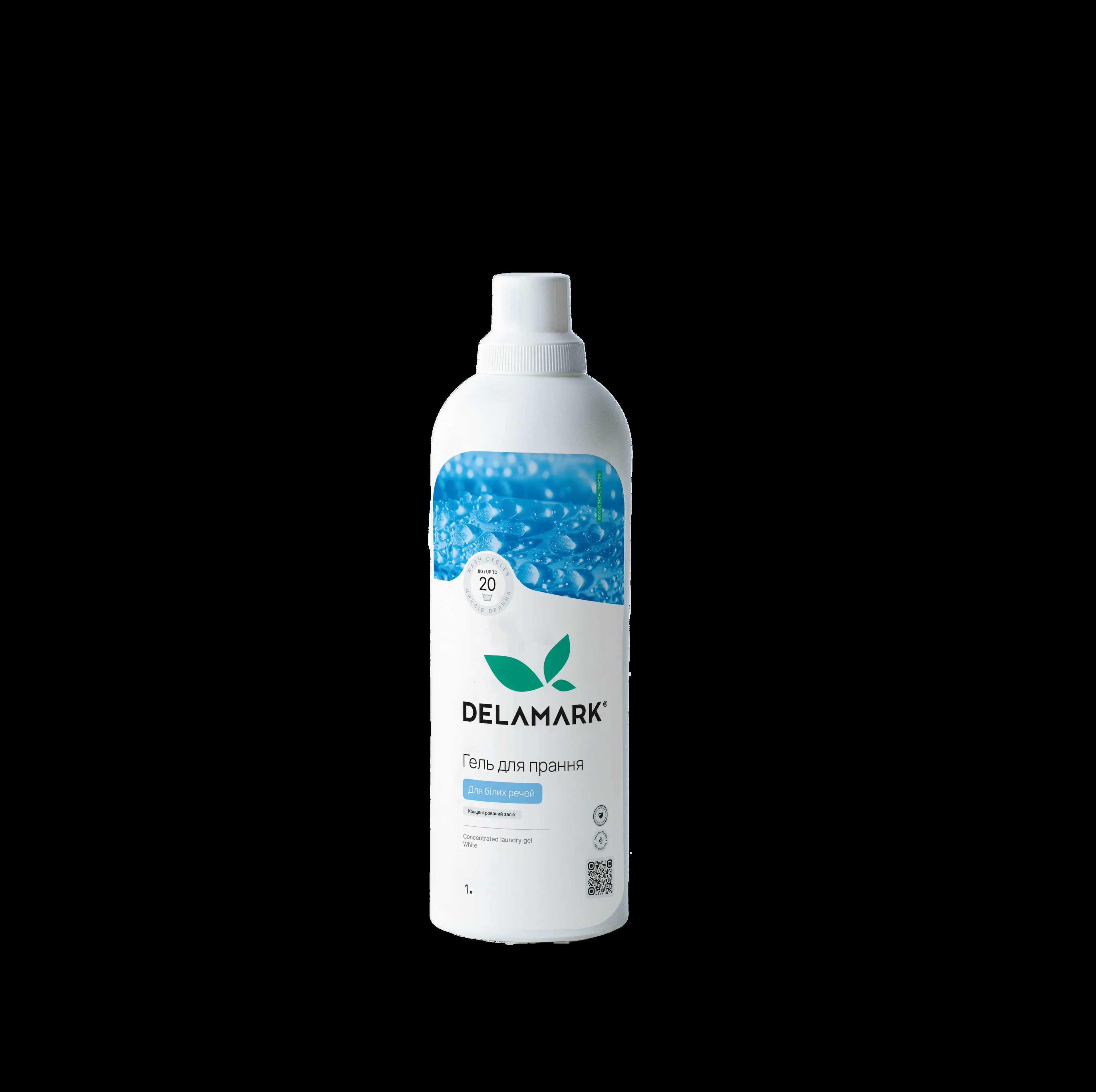 Рідкий концентрований безфосфатний засіб для прання Delamark White 1 л (4820152330192) - 265335