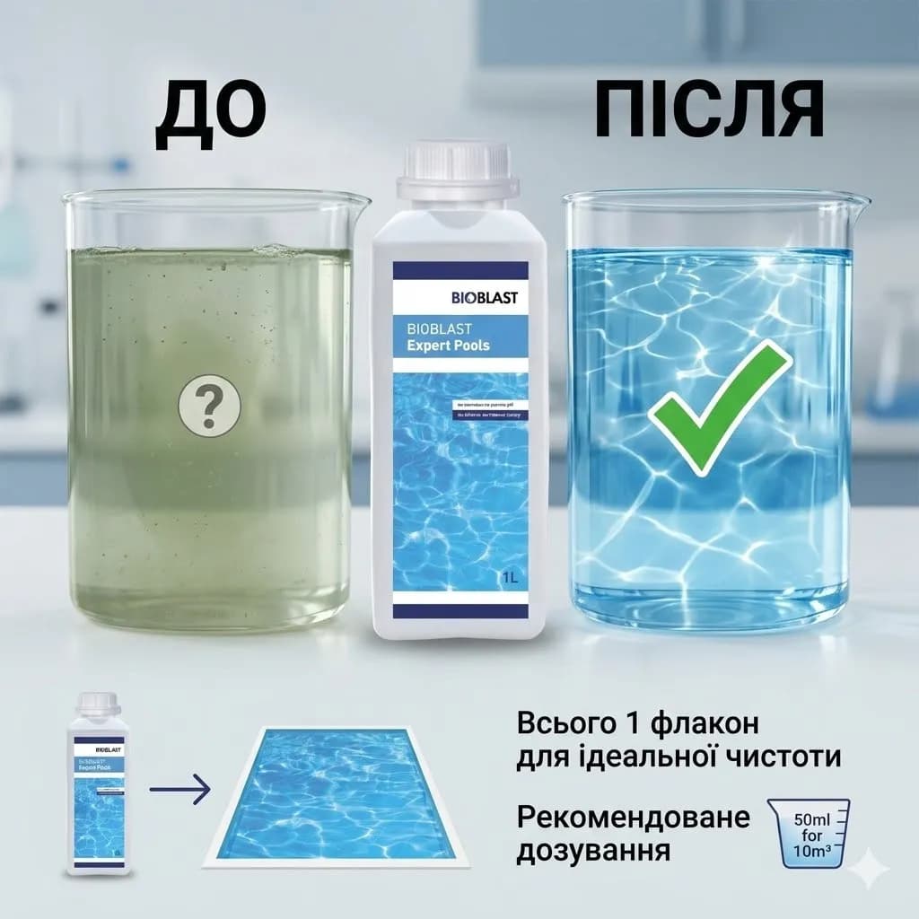 BioBlast Expert Pools Комплексное средство для очистки воды в бассейнах 1L - 300293860