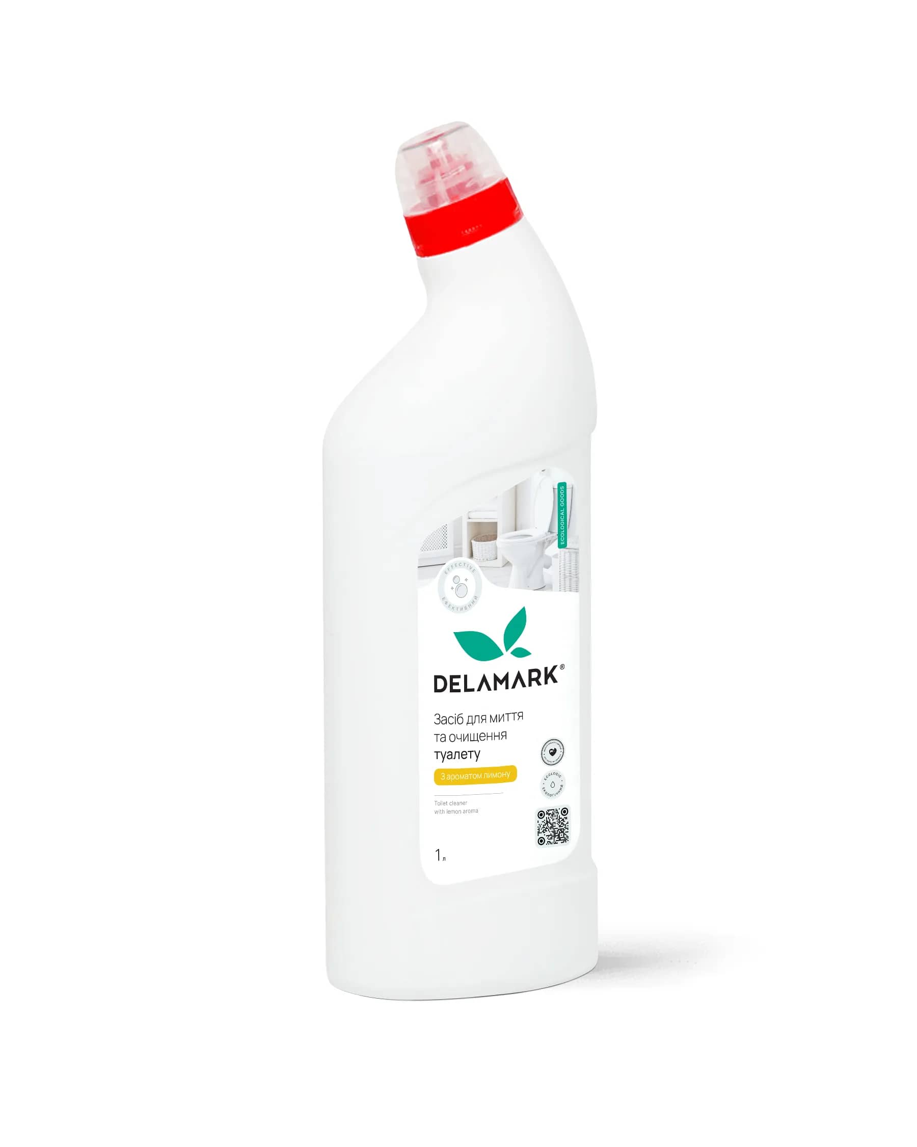 Средство для мытья туалета Delamark с ароматом лимона 1 л (4820152330765) - 265459