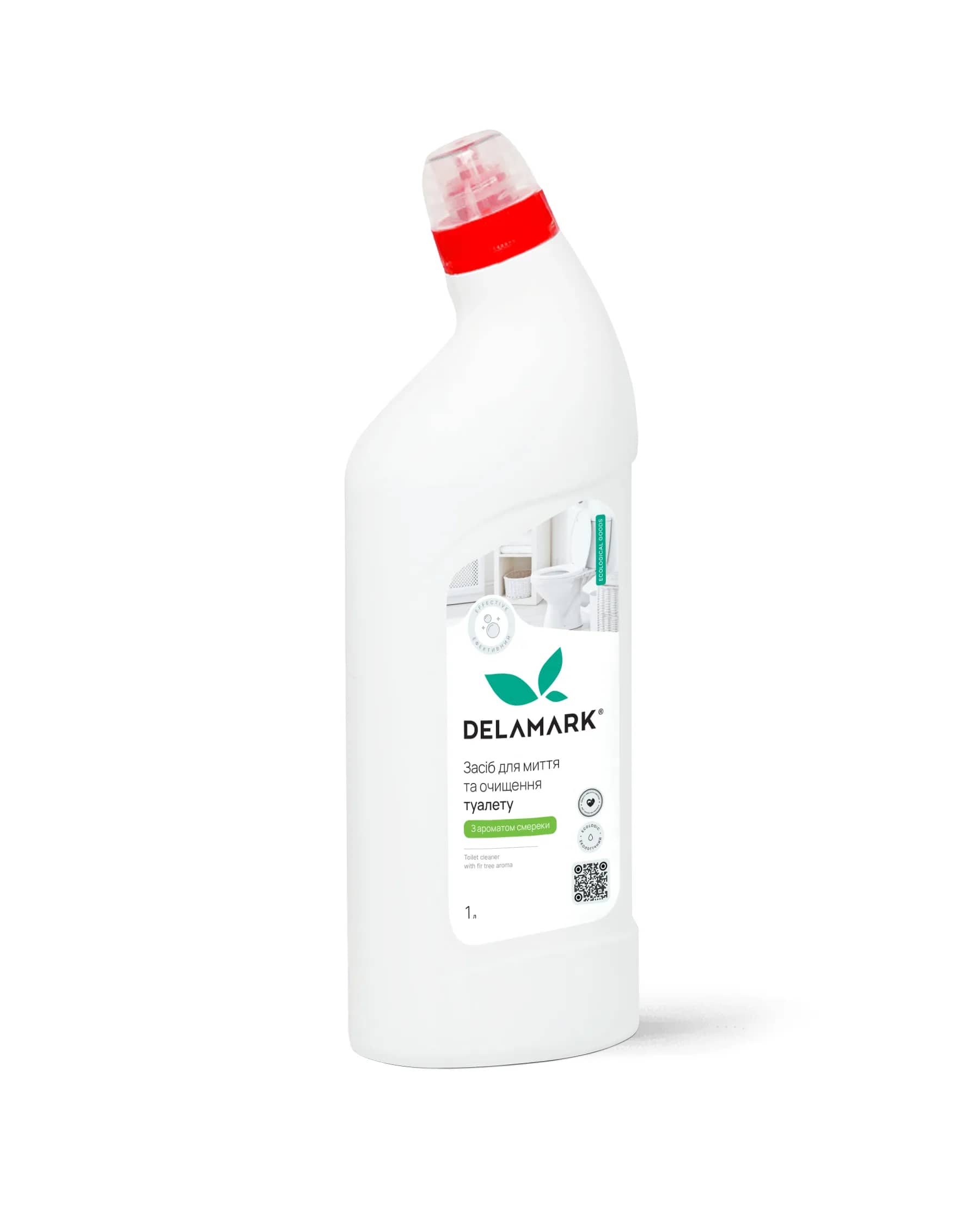 Засіб для миття туалету Delamark з хвойним ароматом 1 л (4820152331854) - 690457164