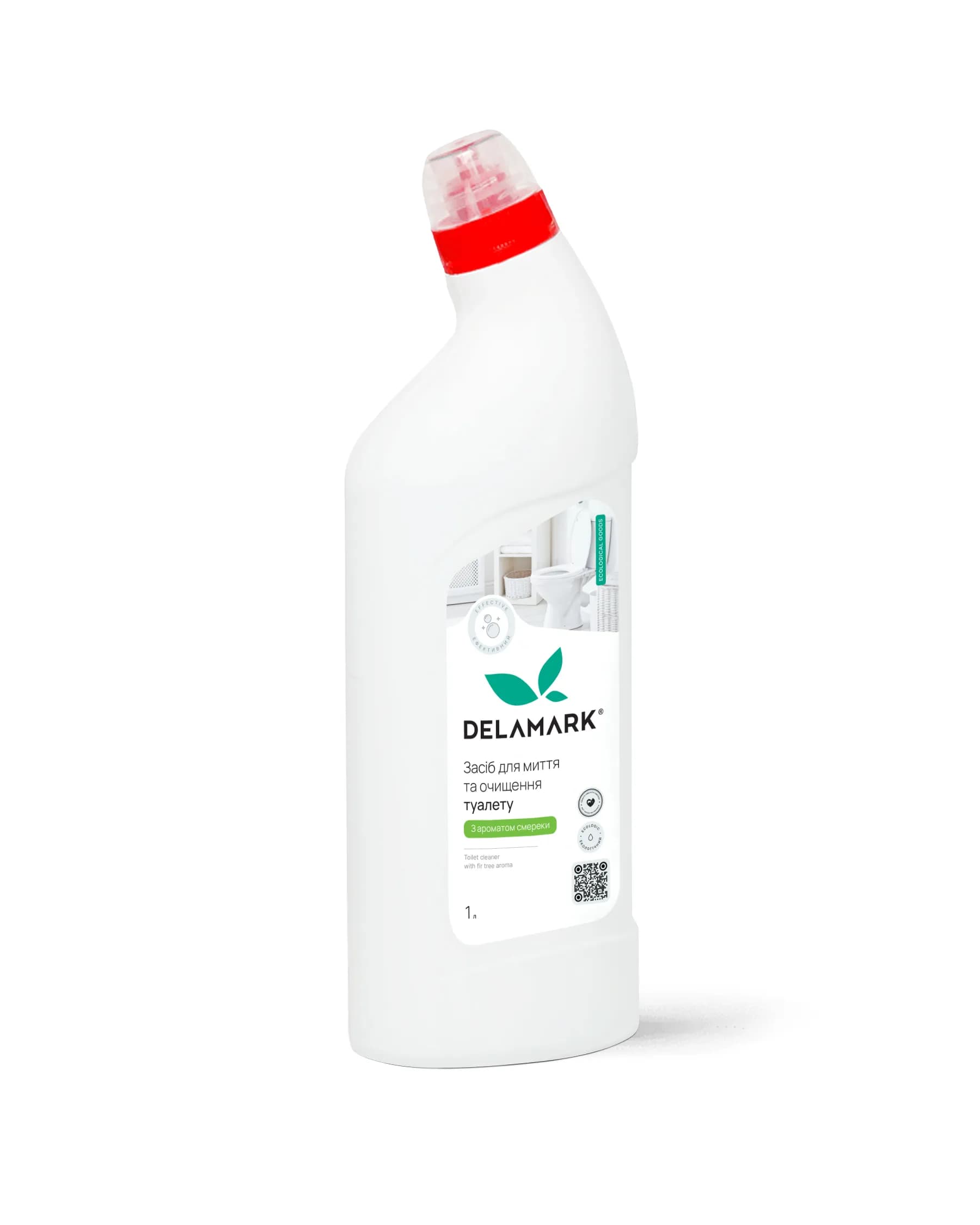 Засіб для миття туалету Delamark з хвойним ароматом 1 л (4820152331854) - 690457164