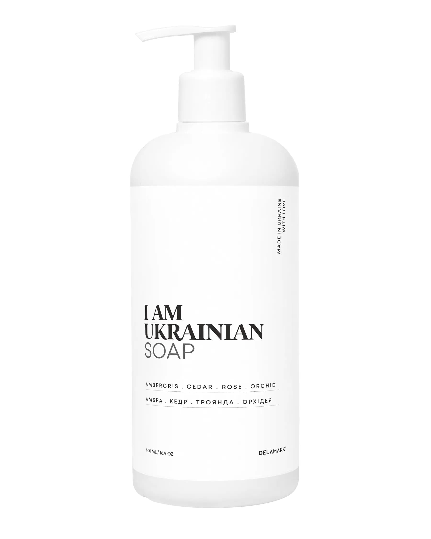 Рідке мило I am Ukrainian Троянда + Кедр + Орхідея + Амбра 500 мл (4820152333148) - 479108425