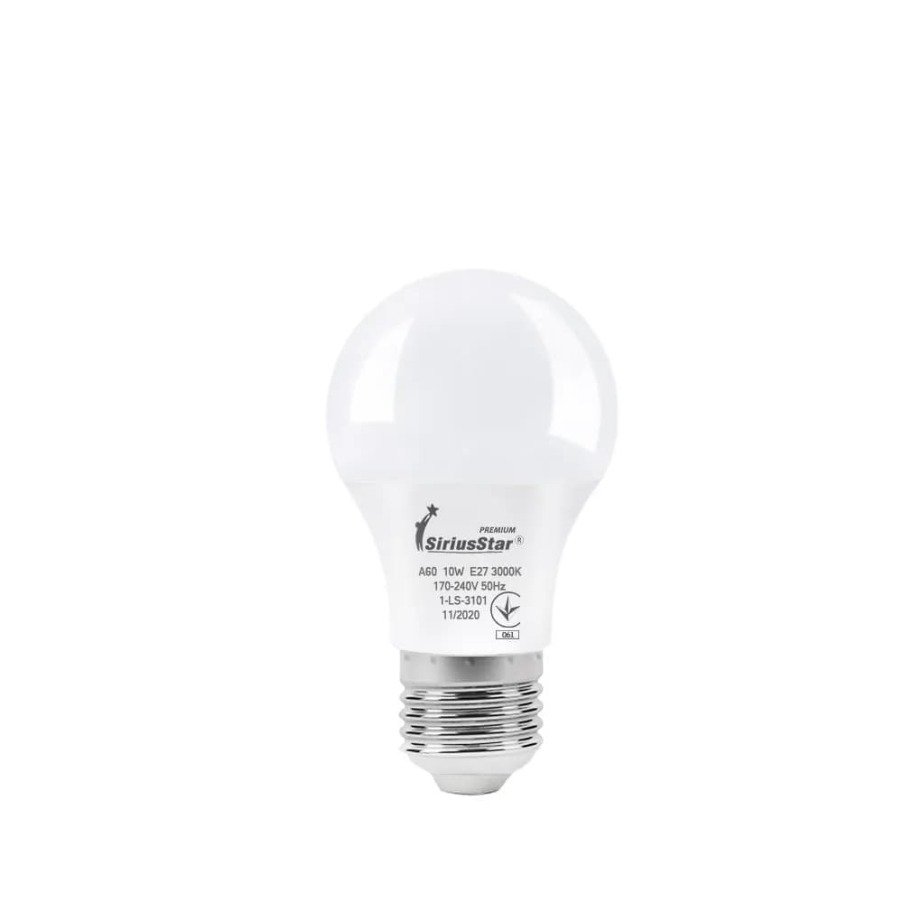 Светодиодная лампа SIRIUSSTAR 3101 А60 10W-3000K-E27 - 629681670