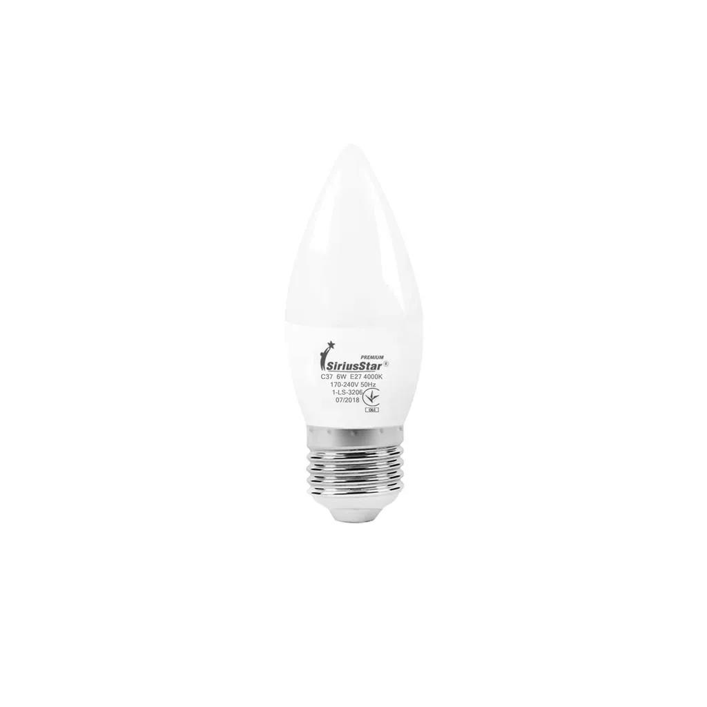 Светодиодная лампа SIRIUSSTAR 3206 С37 6W-4000K-E27 - 274781