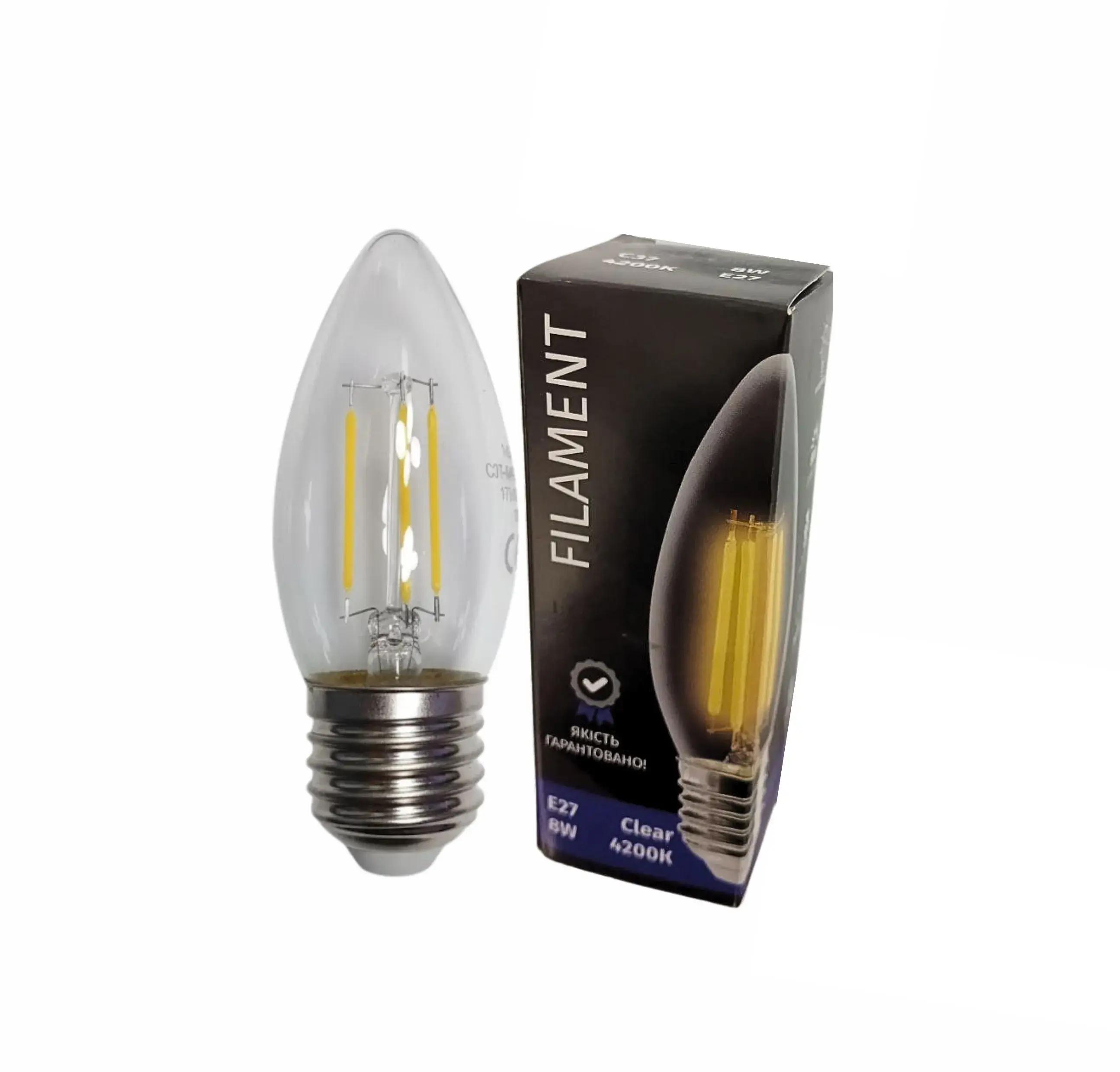 Лампочка LED Siriusstar Filament 8W C37-4200K-E27 - 274804
