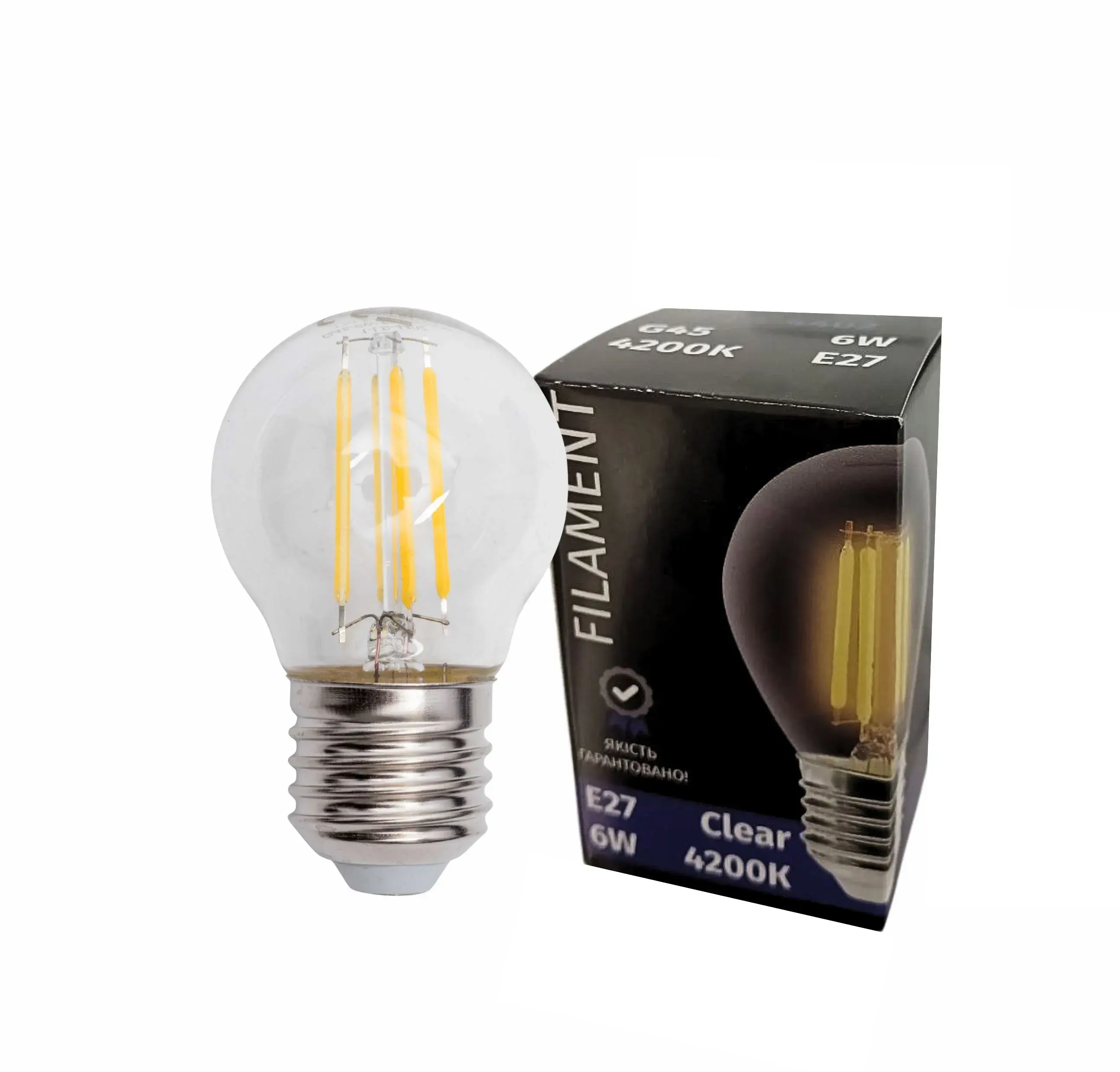 Лампочка LED SIRIUSSTAR filament clear 4402 6W (G45-4200K-E27) - 274806