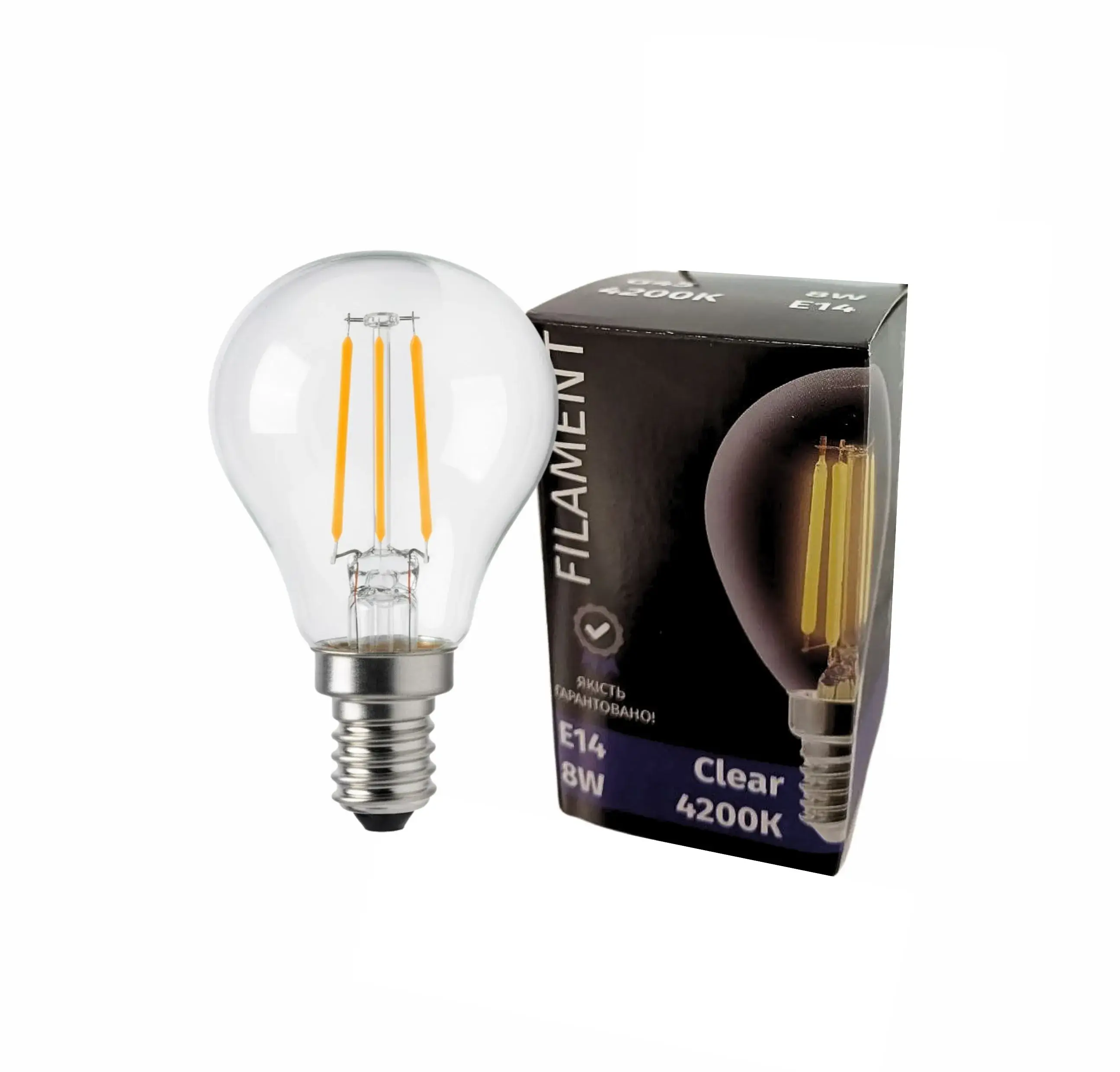 Лампочка LED Siriusstar Filament 8W G45-4200K-E14 - 274808