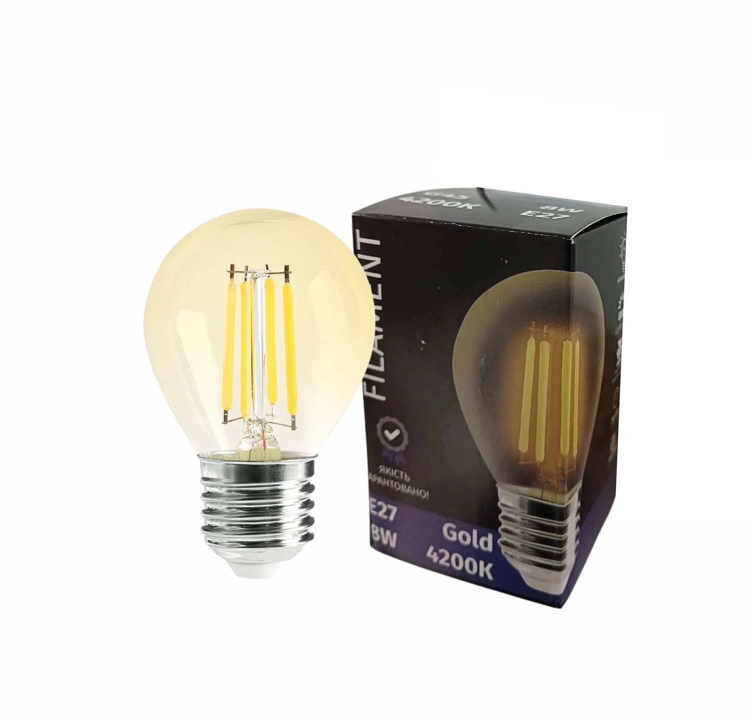 Лампочка LED SIRIUSSTAR filament gold 5406 8W (G45-4200K-E27) - 274812