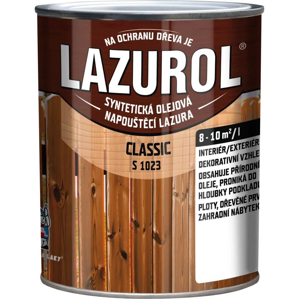 Лазур тонкошарова для дерева LAZUROL CLASSIC S1023 (з вмістом олії), 0,75 л, 0080 махагон - 275879