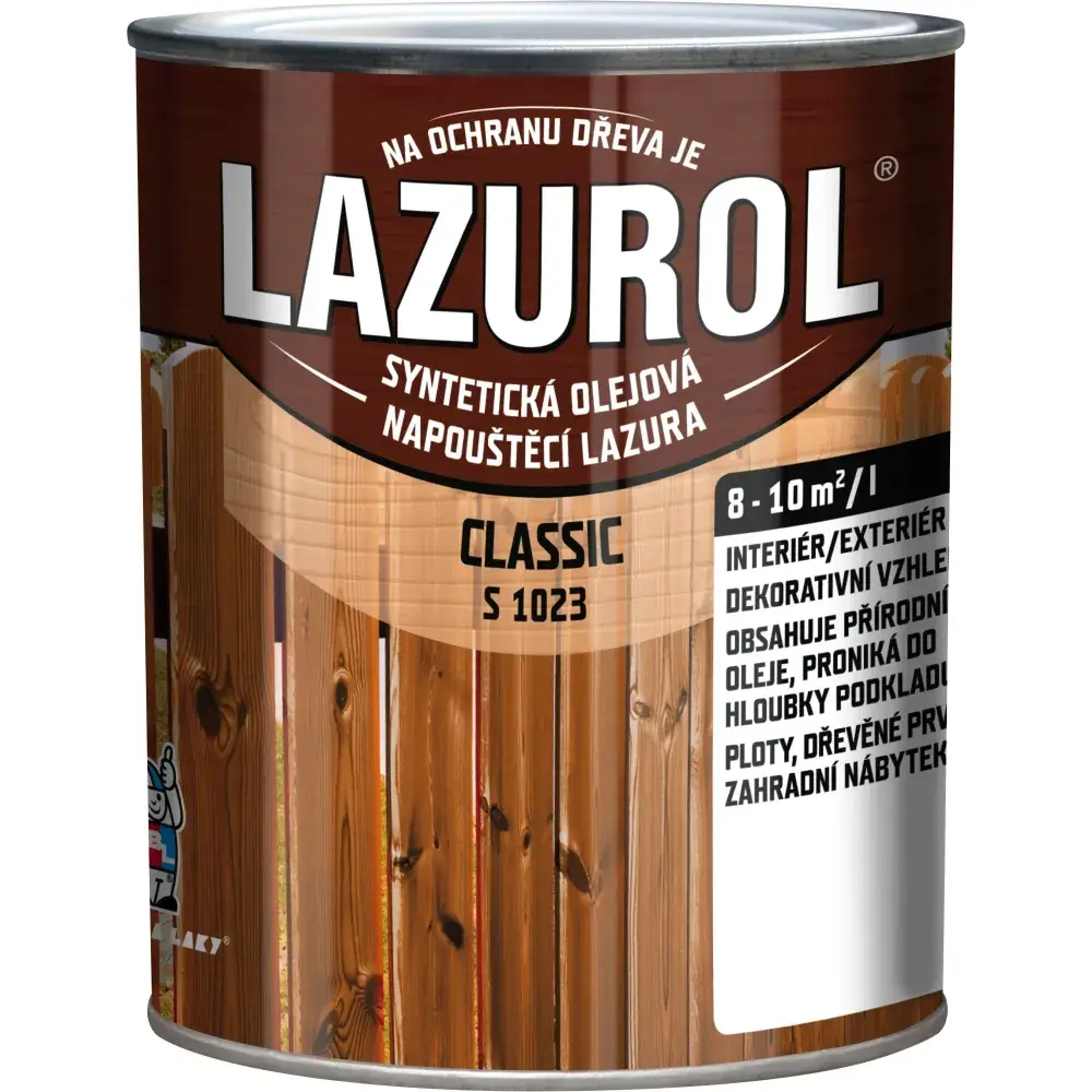 Лазур тонкошарова для дерева LAZUROL CLASSIC S1023 (з вмістом олії), 2,5 л, 0080 махагон - 275881